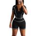 Women's Clothing Fashion Elegant Yoga Slim Shorts Suit_ecoleips.com