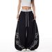 Women's Trendy Hip Hop Street Dance Sweatpants Curved Drape Casual Pants for Autumn Jazz Dance England Style Fashion_ecoleips.com