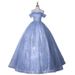 New One Shoulder Puffy Skirt Adult Performance Evening Dress_ecoleips.com