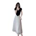 High End V-Neck Dress Summer Slimming Temperament, High-End Sense, Fashionable And Fashionable, Upscale Mid Length_ecoleips.com