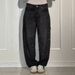 Cross-border European And American Fashion Starry Rhinestone Denim Jeans For Women, Casual Loose Straight_ecoleips.com