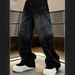 Ombre Rhinestone Jeans – High-Waisted Wide Leg Pants With Gradient Wash (S-2XL, Non-Stretch Cotton)_ecoleips.com