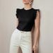 Women's French Style Elegant High End Versatile T-Shirt Solid Color Top Fashion Clothing_ecoleips.com