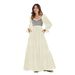 Women's Hot-Selling Long Sleeve Ruched Layered Ruffle Hem Maxi Dress_ecoleips.com