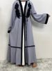 High Quality Simple Elegant Turkey Black Embroidered Abaya Kaftan Muslim Dresses Women Kimono Dress Dubai Middle East Nida Robe_ecoleips.com