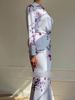 Women's Clothing Light Blue Zippered Long Casual Pant Suit With Long Sleeve Elegant Loose Spring/Autumn Wear_ecoleips.com