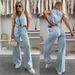 Women's Clothing Women's Fashion Denim Suit Sleeveless Vest Wide Leg Jeans Belted Spring Summer For Formal & Casual For Women_ecoleips.com