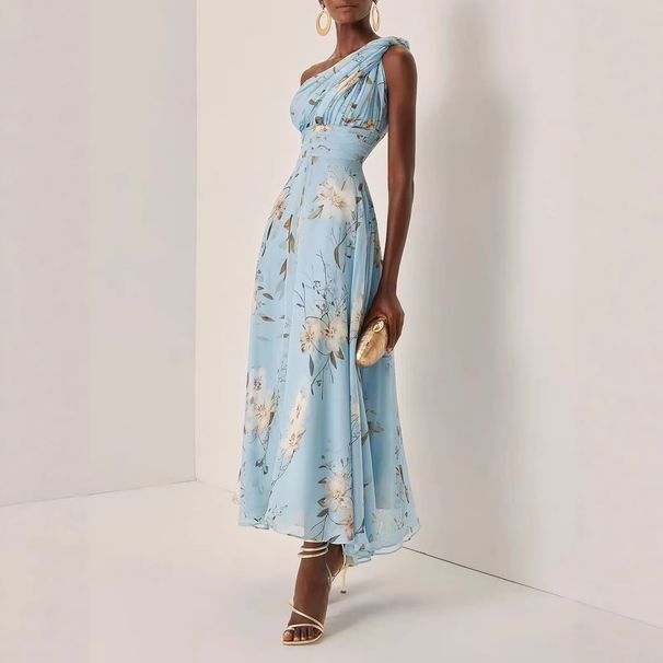Women's Clothing Fashion Printed Long Dress Women's Dress_ecoleips.com