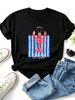 Lobster Pink And Blue Striped Print, Nautical Retro Women's T-shirt, Soft And Loose Fit, Perfect For Summer Beach Vacation Everyday Wear._ecoleips.com