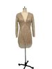Women's clothing autumn new style sexy deep V see-through sequined hip dress long-sleeved evening dress _ecoleips.com