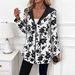 K Women's Double-sided Leopard Print Hooded Zipper Jacket Casual Long Jacket With Waistband And Long Sleeves_ecoleips.com