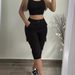Women’s Clothing tropical slim solid color casual patch pocket lace up elastic waist cropped pants_ecoleips.com