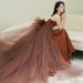 Elegant Mermaid Style Strapless Evening Gown with Short Train for Women New 2026 Toast Dress Sophisticated Engagements_ecoleips.com