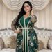 Verve Arabic Muslim Set Dress Spring New Sequin Ribbon Robe_ecoleips.com