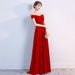 Women's clothing new banquet black party dress sexy one shoulder long dress end_ecoleips.com