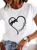 European And American Cross-border Foreign Trade Women's Clothing Dandelion Butterfly Print Round Neck Short-sleeve_ecoleips.com