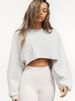 K Round Neck Sweatshirt With Exposed Navel, Women's Short Sports Base Shirt, T-shirt, Knitted Shirt, Long Sleeved Top. No Hats Or Other Accessories_ecoleips.com