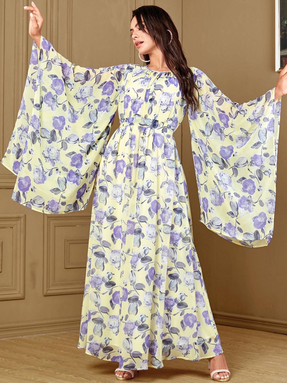 Women's Clothing Printed Long Skirt Arabic Clothing Muslim Women's Dress_ecoleips.com