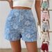 Women's Clothing New Fashion Texture Jacquard Retro High Waist Straight Shorts_ecoleips.com