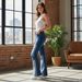 New Oversized Elastic Denim Wide Leg Fashionable Patchwork Jeans For Women_ecoleips.com