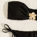 Women's Solid Color Bikini Set Sexy Two-Piece Swimwear for Beach And Pool Triangle Top Ties Versatile Color Palette_ecoleips.com