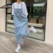 K Cowboy Shoulder Strap Skirt, Women's Design Sense, Niche Temperament, Suspender Skirt, Loose Dalian Clothing, Long Skirt_ecoleips.com