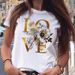 Cross-border Supply European And American Wholesale Heart-shaped Plus-size Fashion Retro Short-sleeve Casual T-shirt For_ecoleips.com