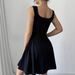 Backless Square Neck Suspender Dress For Women American Style Fashionable Summer Thin Material Casual Dress_ecoleips.com