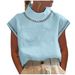Women's Clothing Women's Spring And Summer Casual Solid Color Hollow Tops Casual High Collar Washed Cotton Lace Breathable T Shirt Women_ecoleips.com