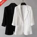 ng2510292 Linen Small Blazer For Women, Thin 2024 Summer Suit, Korean Version, Sun Protection, Casual British Style, White And_ecoleips.com