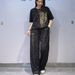 Cross-border European And American Plus-size Women's Clothing: Rhinestone Round-neck Short-sleeve Top + Long Two-piece_ecoleips.com