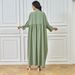 2024 New Model Foreign Trade Abaya Middle Eastern Muslim Robe Large Hem Fashionable Elegant Dress Cardigan Women's_ecoleips.com