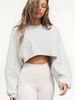 Off-the-shoulder Round-neck Pullover For European Women, Short Style, Sporty Base Layer Shirt With Long Sleeves_ecoleips.com