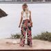 Women's Clothing Summer Fashion Temperament Loose Printed High Waist Wide Leg Trousers Ladies Leisure_ecoleips.com