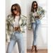 Women's Clothing New 2024 Fashion Suit Collar Plaid Printed Wool Coat_ecoleips.com