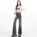 Orange Silk Women's Clothing#Retro High-waisted Micro-flared Jeans For Women, New American-style Stretch Slim-fit_ecoleips.com