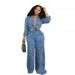 Women's Clothing Long Sleeved Casual Shirt & Wide Leg Pants Set Loose Fit Spring Autumn New Arrivals_ecoleips.com