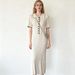 Women's Short Sleeve Lapel Ribbed Knit Button Front Bodycon Midi Dress – Spring Summer Casual Gown 2026_ecoleips.com