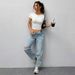 Voya Women's Summer Sexy Hot Girl Knitted Slim Fit Design, Big Backless Cross Twisted Top_ecoleips.com