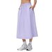 Women's Spring/Summer Elegant Casual Midi Skirt, High Waisted, Versatile, A Line, Yoga/Sports Long Skirt, D26042_ecoleips.com