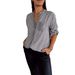 2025 Spring/Summer Women's Loose Casual Embroidered Sleeve Shirt_ecoleips.com