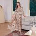 Elegant Printed Abaya Dress – Modest Loose-Fit Muslim Long Robe With Middle Eastern Floral Pattern – Dubai Saudi Arabian Style Gown_ecoleips.com