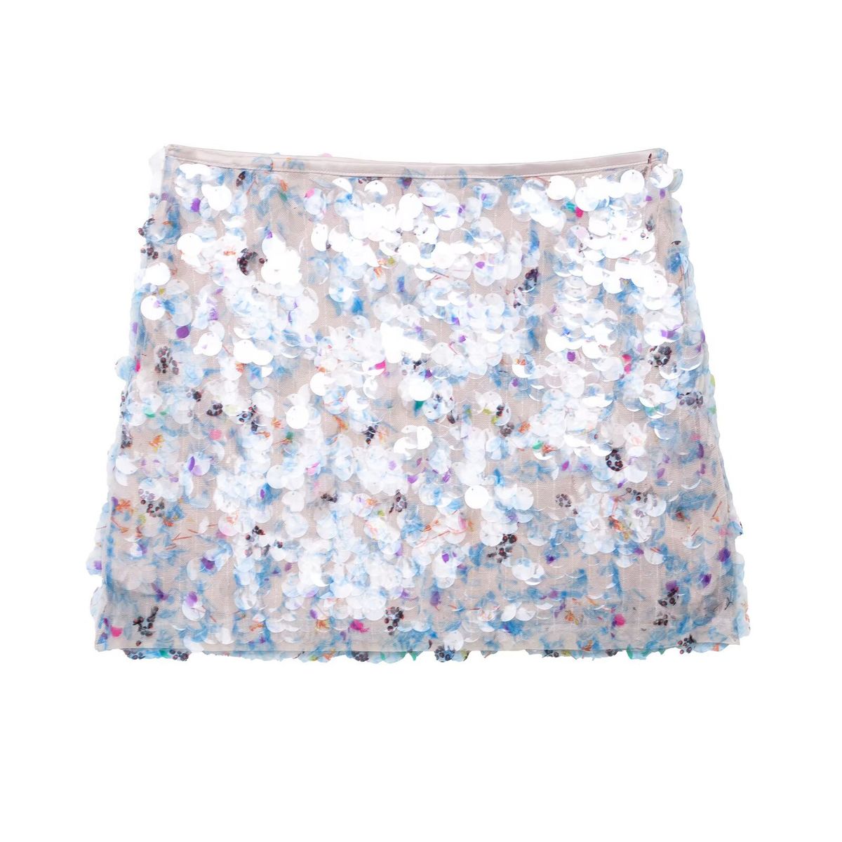 Women's Sequin Glitter Bodycon Mini Skirt, Punk Rock Party Clubwear, Sparkly Stretch Short Skirt For Night Out_ecoleips.com
