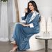 Women’s Clothing Fashion Clothing Diamond Studded Contrasting Robe Dress For Women Jalabiya_ecoleips.com
