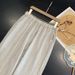 Suitable For All Seasons A295161French 100% Linen Elastic Waist Lazy Waistband Color Block Loose Fit Versatile Cuffed Casual Pants For Women_ecoleips.com