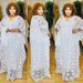 Foreign Trade Women's Clothing Cross-border Hot-selling Shiny Water-soluble Lace Robe Middle Eastern Abaya Long Dress_ecoleips.com