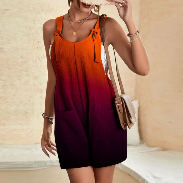 2023 European And American 's Clothing Printed Summer Casual Fashion Suspender Shorts Jumpsuit Overalls For_ecoleips.com