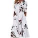 Women Stylish Casual Maxi Dress Relaxed Loose‑Fit Silhouette With V‑Neck, Convenient Pockets & Trendy All‑Over Print_ecoleips.com