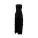 2025 European And American Summer Hot Sexy Strapless Slim Fit Ruffled Side Slit Elegant Evening Dress_ecoleips.com