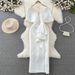 Versatile Beaded V-Neck A-Line Midi Dress Elegant Modesty-Friendly for Cocktail Parties And Everyday Glam_ecoleips.com